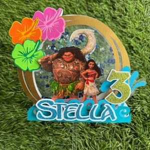 Moana Cake topper / Moana decoration set / cardstock characters included