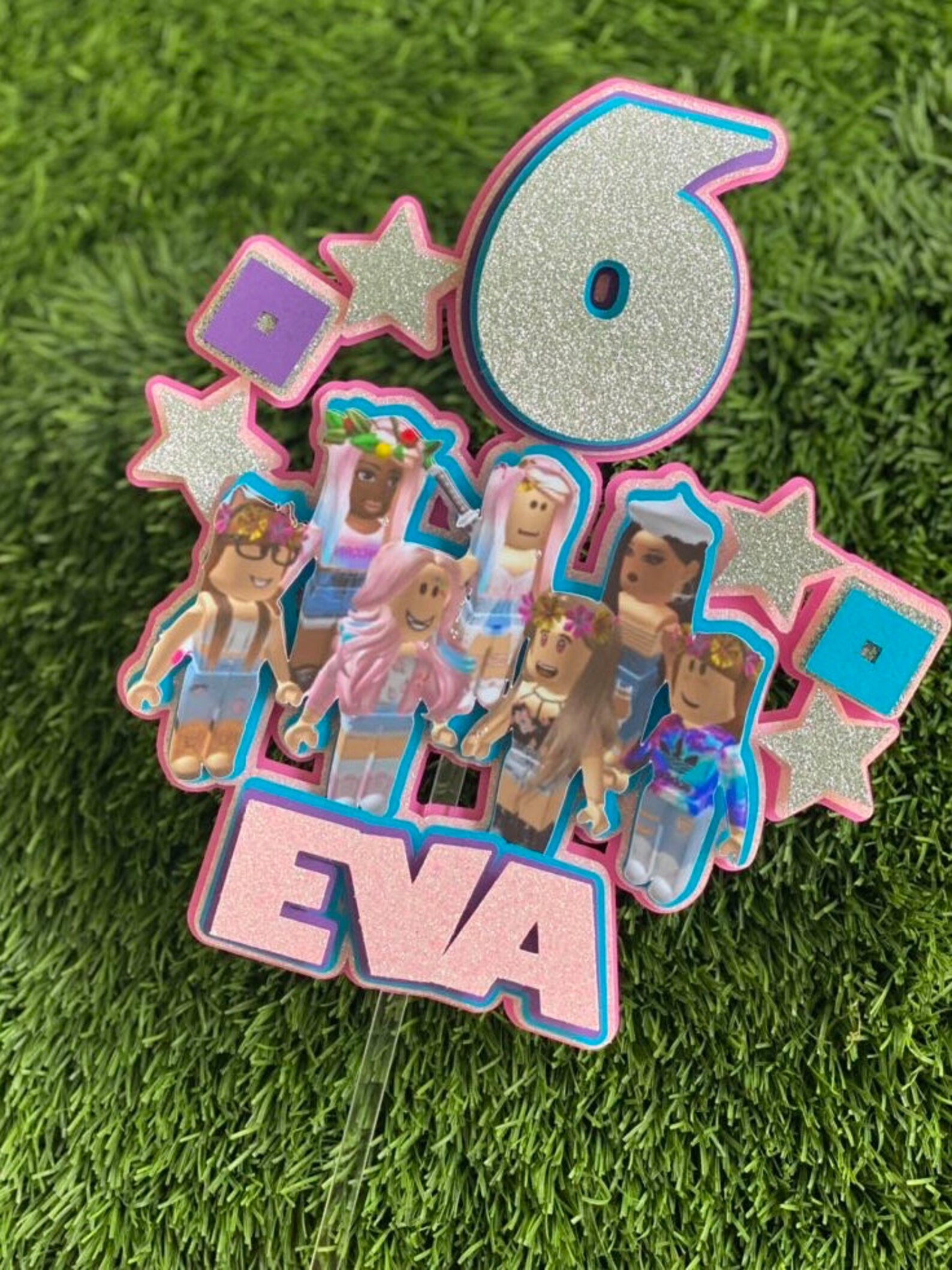 Roblox Cake Topper/ Roblox Girl Party / Roblox Girl Cake Etsy