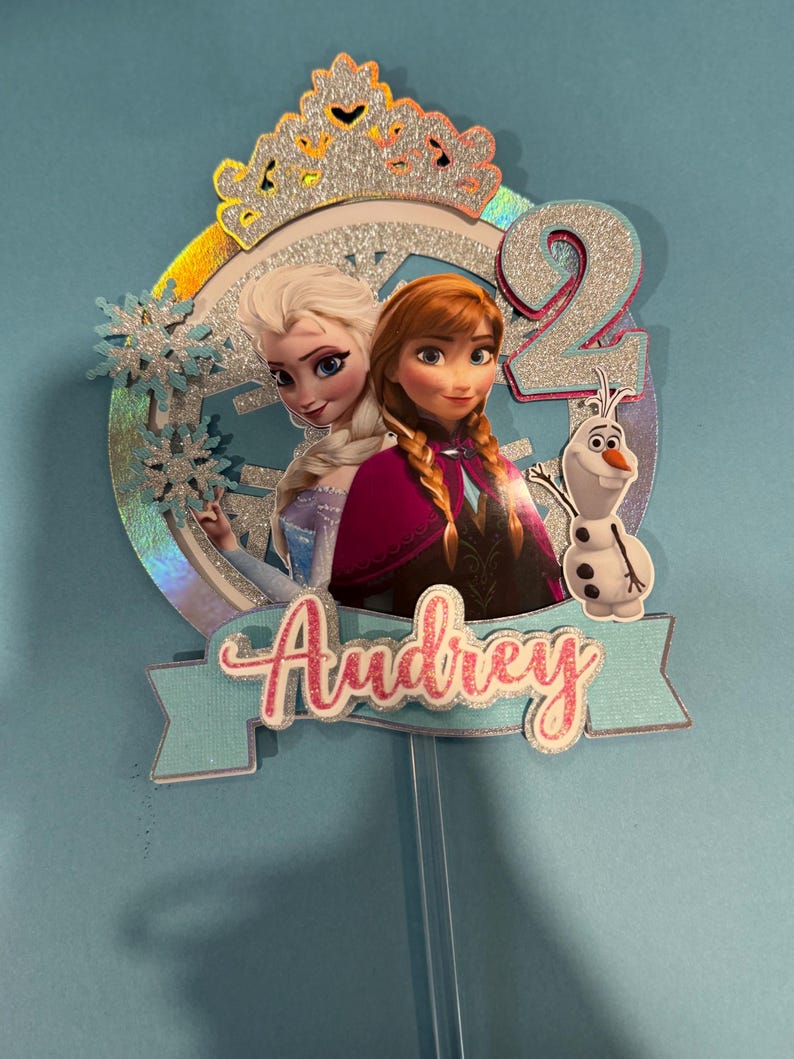 Décoration de gâteau La Reine des neiges / Fête de la Reine des neiges / Ana et Elsa image 6