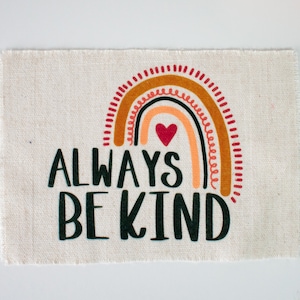 Always Be Kind Patch, Raggy Patch, Hat Patch, Flannel Patch, Patches for Hats, Frayed Patch, Raggedy Patch, Glue on Patch, Sew on Patch,