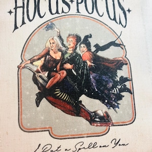 Hocus Pocus Patch: Halloween Flannel Jacket Iron-On Patch