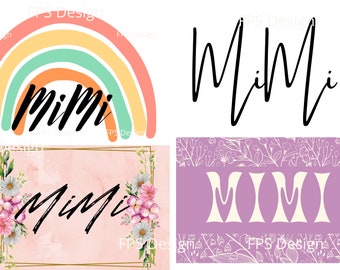 Mimi PNG Design: Floral Grandma Gift (Digital Download)