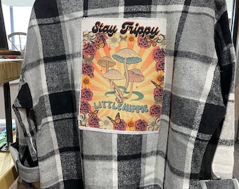 Large Sublimation Patch, Frayed Edge Polyester Iron On (8x10)