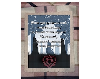 XL Outlander Canvas Patch: Sassenach Quote, Iron-On or Sew-On