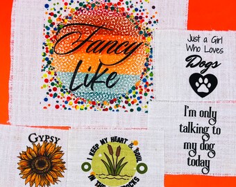 Frayed Edge Patch: Vibrant Polyester Applique - Choose Your Design