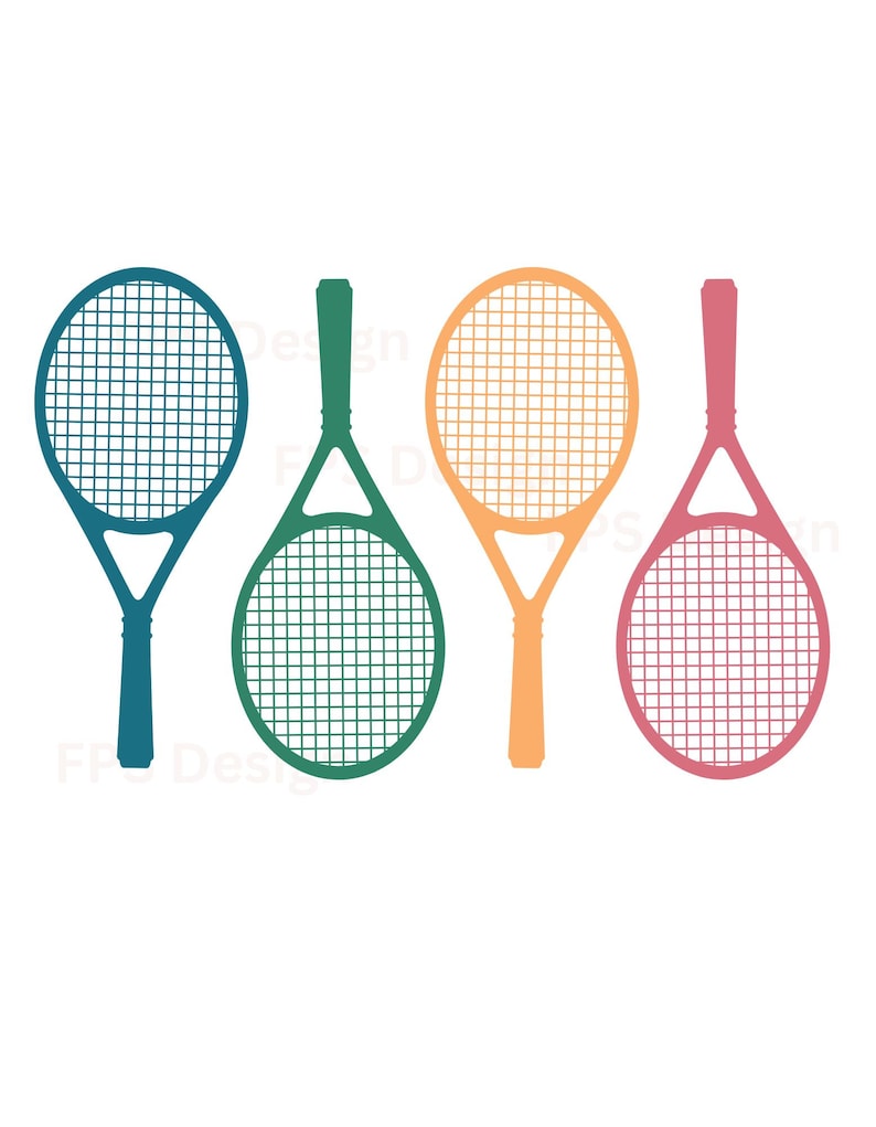 Retro Tennis Racket PNG: Sports Team Logo, T-shirt Design - Etsy