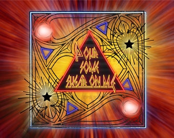 Def Leppard Inspired PNG: Pour Some Sugar On Me, Rock Music (Digital Download)