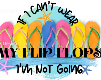 Flip Flops PNG: Beach Summer Design (Digital Download)