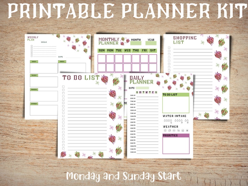 Printable Planner Inserts Bujo Spread Bullet Journal Etsy