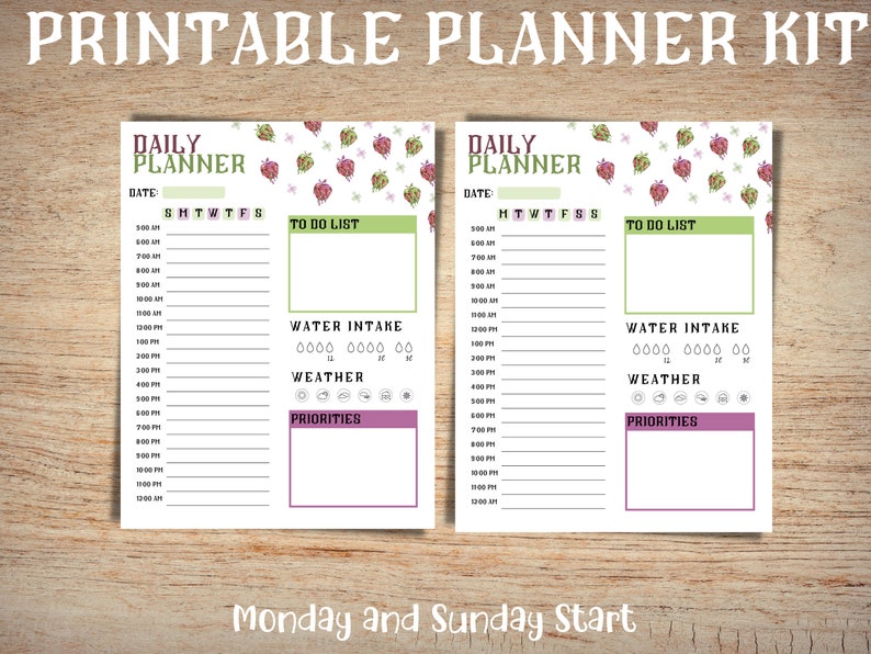 Printable Planner Inserts Bujo Spread Bullet Journal Etsy
