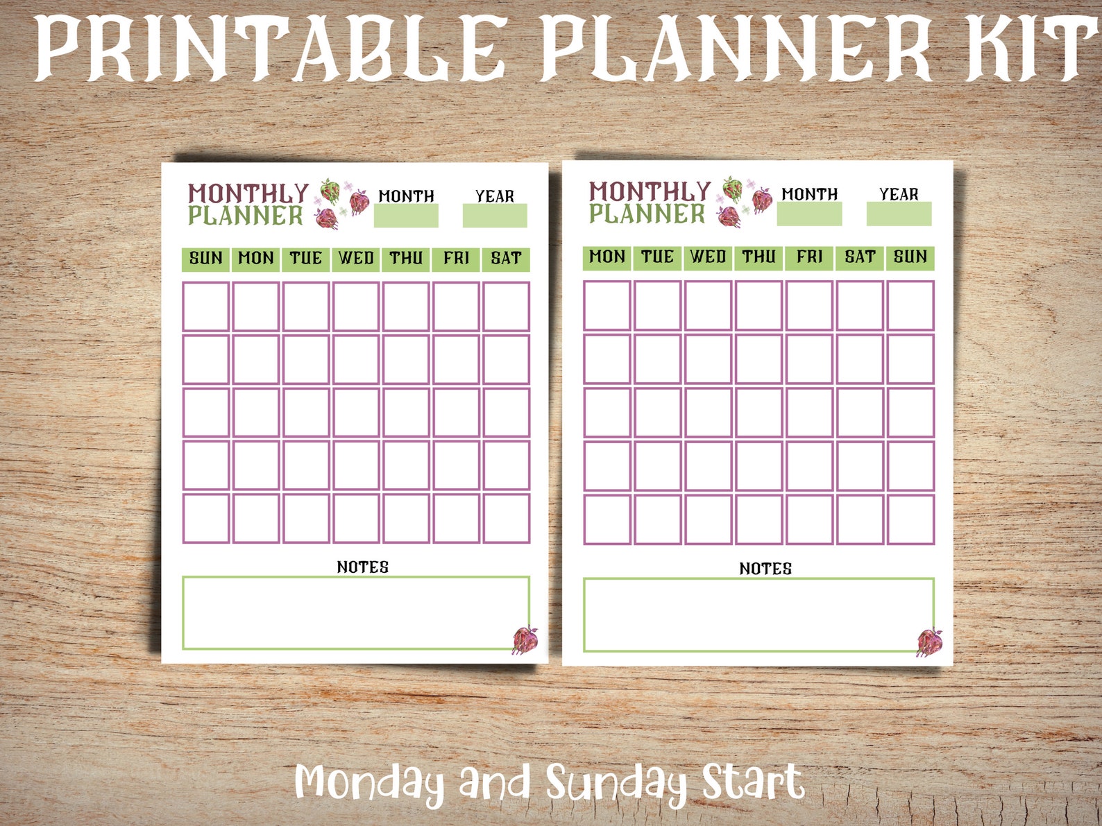 Printable Planner Inserts Bujo Spread Bullet Journal Etsy