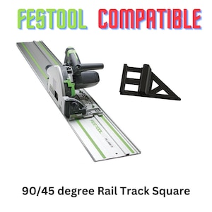 Maschera quadrata per sega a binario Festool per tagli a 90/45 gradi