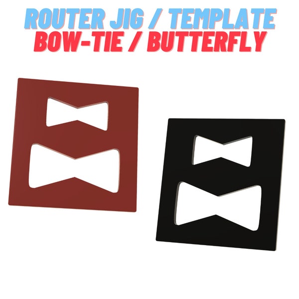 Create Beautifully Jointed Woodwork with Our 3D Printed Router Template for Bow Tie / Butterfly