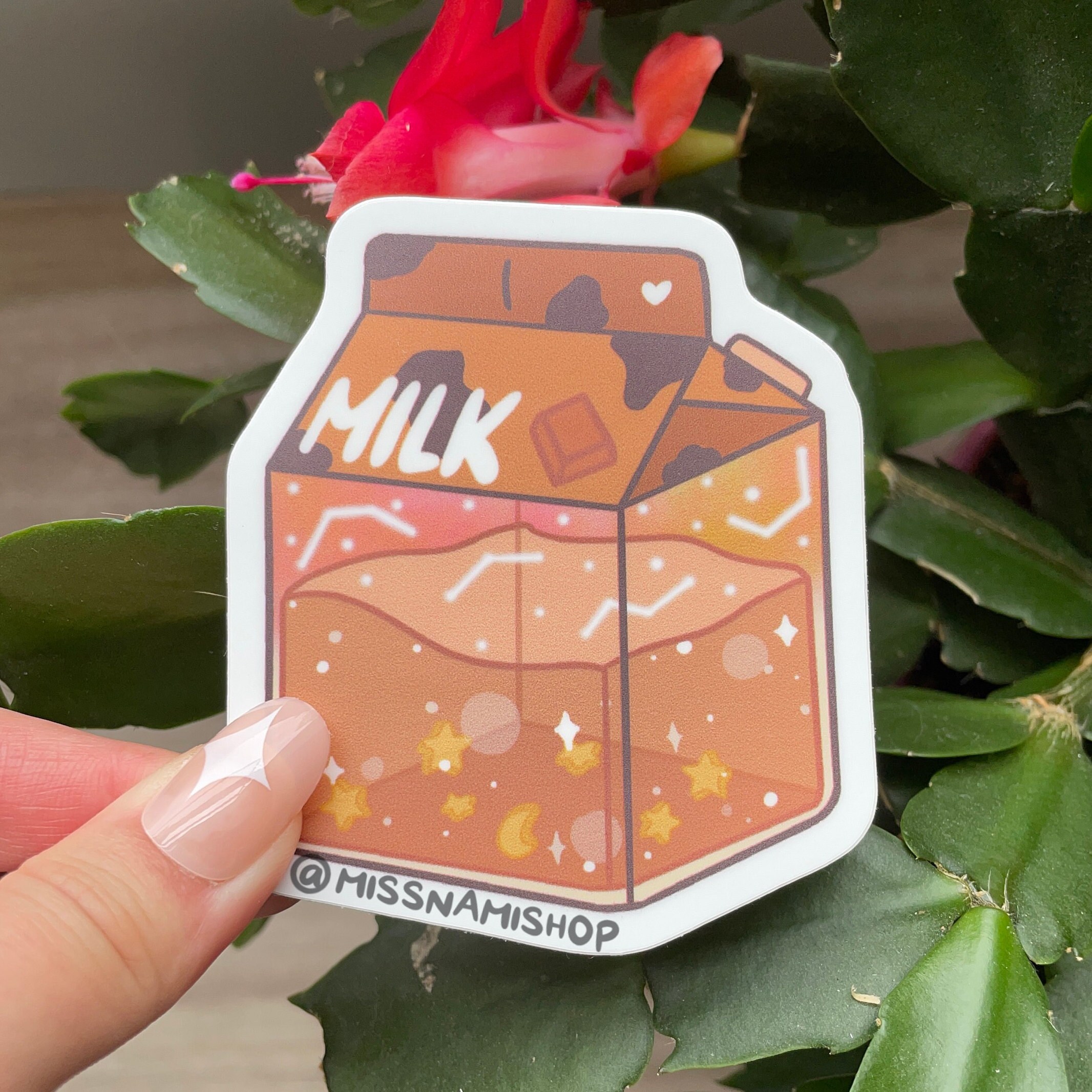Milk Container Sticker Milk Carton Sticker Set (6 Pcs) | Regular Milk | Strawberry Milk ...