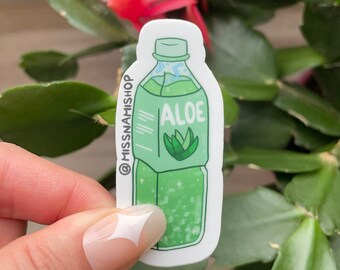 Asian Drink Sticker | Aloe Vera Drink Sticker | Waterproof Vinyl Sticker | Sticker for Laptop, Journal, Planner, Notebook, Hydroflask