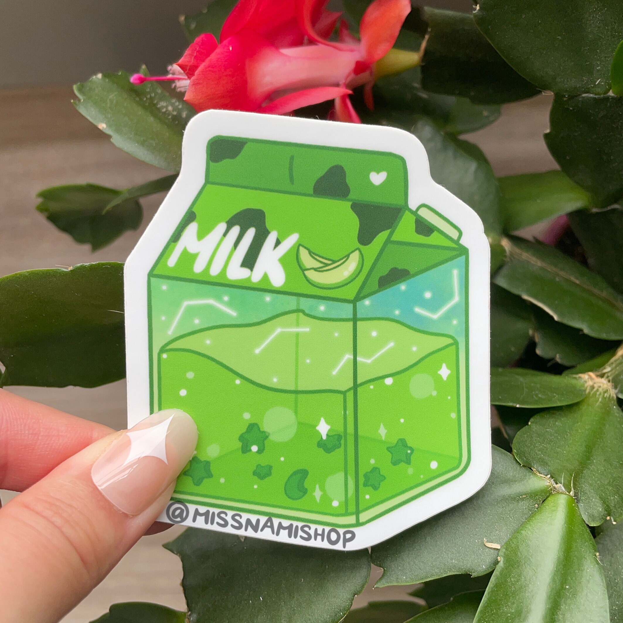 Milk Container Sticker Milk Carton Sticker Set (6 Pcs) | Regular Milk | Strawberry Milk ...