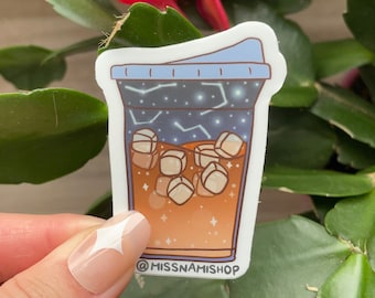 Iced Coffee Sticker | Coffee Sticker | Waterproof Vinyl Sticker | Sticker for Laptop, Journal, Planner, Notebook, Hydroflask, Scrapbook