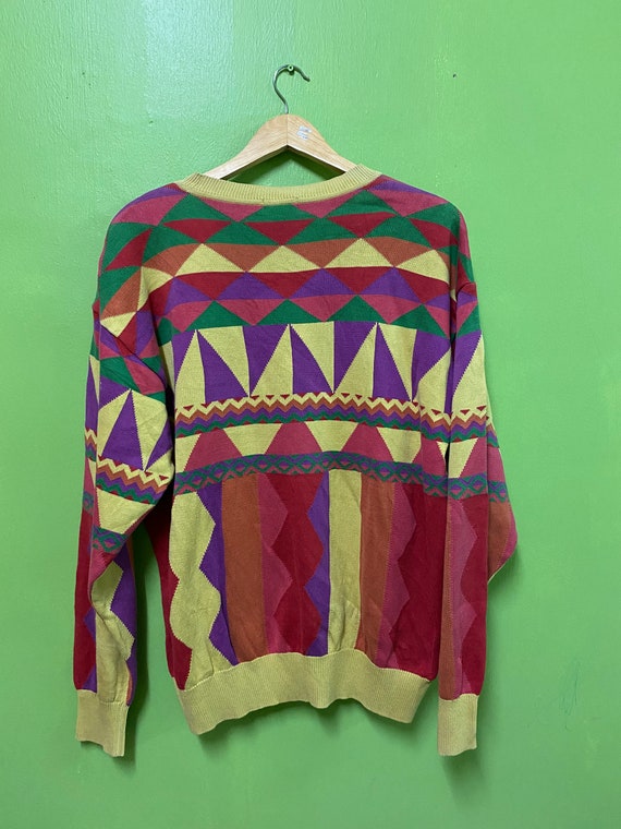 Vintage Kenzo Patern Patchwork Multicolour sweats… - image 3