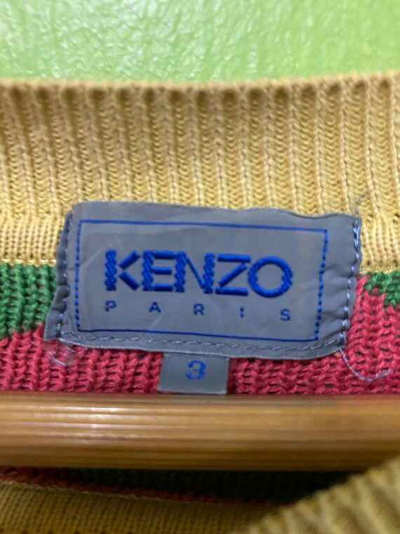 Vintage Kenzo Patern Patchwork Multicolour sweats… - image 2