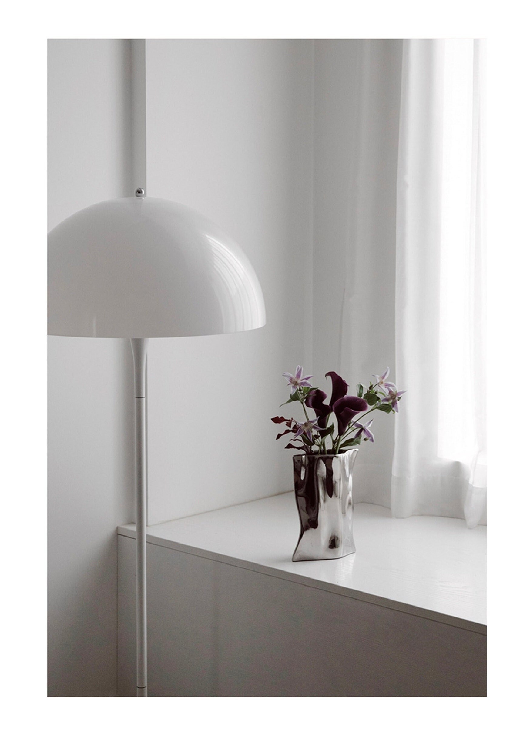 Vase Artisanal Argenté en Céramique