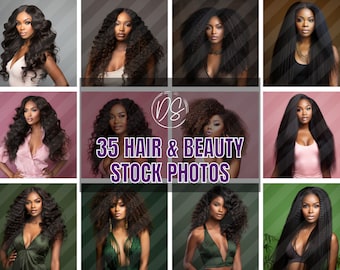 35 Hair and Beauty Stock Images, African American Models, Beauty Stock Photos, AI Stock Images