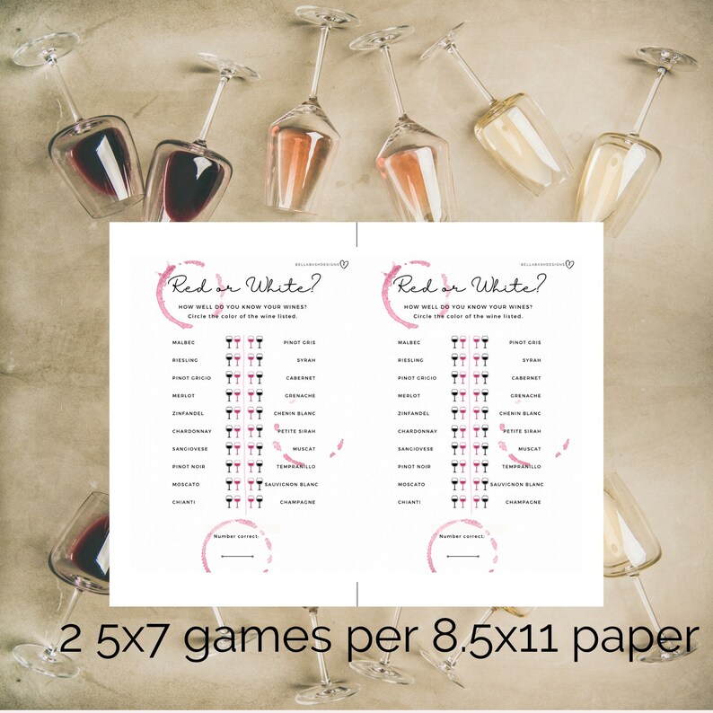Wine Tasting Games Printable, Wine Tasting Games Kit, Wine Games, 6