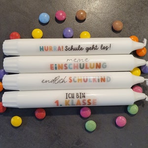 Inscription scolaire, cadeau bougie bâton, décoration, bougie imprimée, école, tatouage bougie