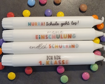 School enrollment, stick candle gift, decoration, printed candle, school, candle tattoo