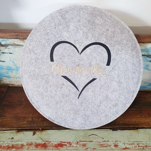 Sitzkissen, Hochzeit Platzkarte, personalisiert ,Stuhlauflage Filz,
