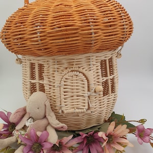 Basket, wedding, gift, flowers, children's room decoration, handbag children, elves, fairies, gnome house, Montessori