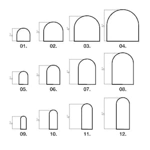 Arch Shaped Cookie Cutters (16 Sizes)