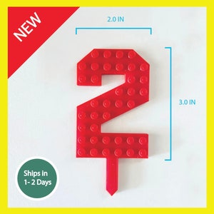 Digit Birthday Cake Topper Number | BLOCK Birthday Sign | Boys and Girls Birthday Party Sign Decoration