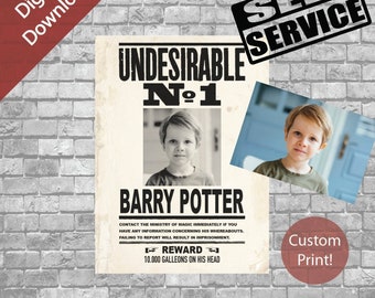 DIY: UNDESIRABLE NUMBER 1 Custom Party Poster  - Digital Download Only