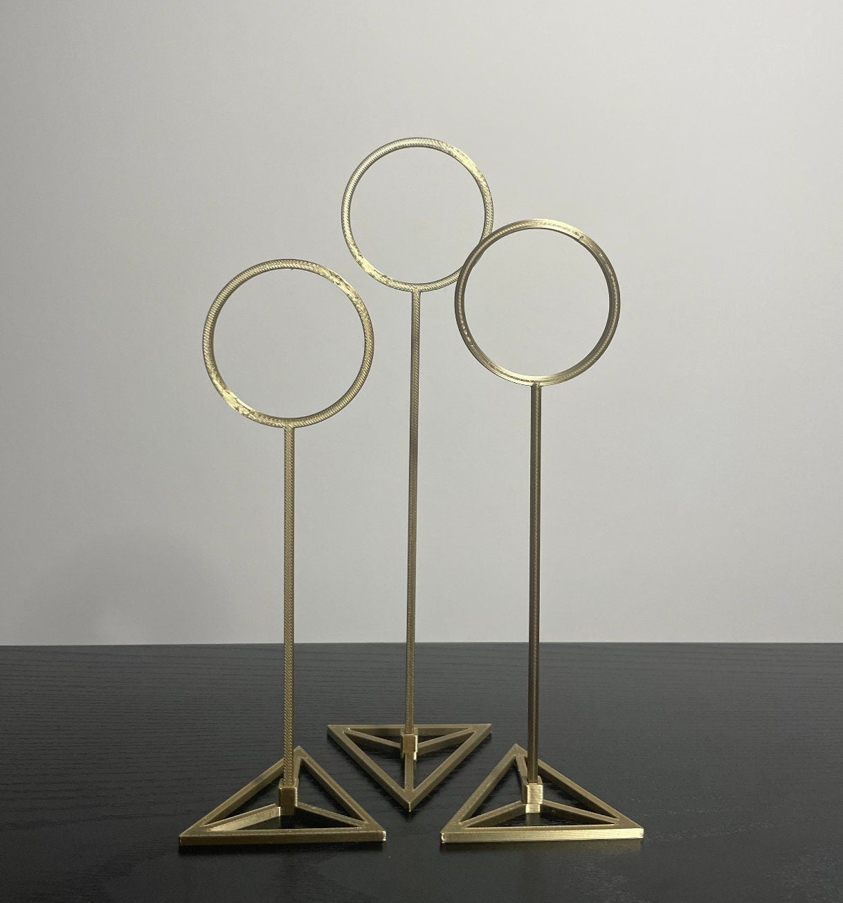 The Original Mini tri-stand, Quadball Goal Post Set (Party Decoration or Cake topper) 3D Printed with PLA (plastic)
