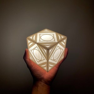 Ahsoka's White crystal Jedi Holocron Wayfinder (Star Wars inspired)
