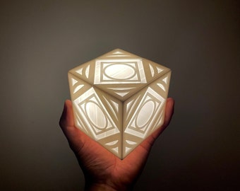 Ahsoka's White crystal Jedi Holocron Wayfinder (Star Wars inspired)