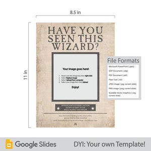 DIY: Have You Seen This Wizard or Witch Custom Party Poster Digital Download Only image 2