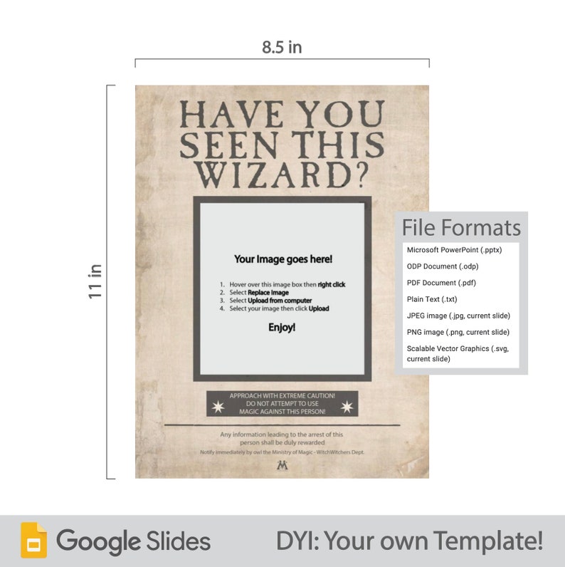 DIY: Have You Seen This Wizard or Witch Custom Party Poster Digital Download Only image 2