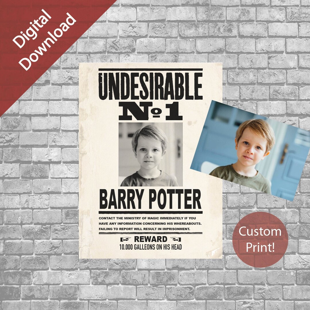 UNDESIRABLE NUMBER 1 Custom Party Poster Digital Download Only - Etsy