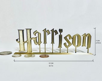 Wizard and Witch Custom Desk Name Plate, Plaque, Sign (perfect graduation or teacher gifts)