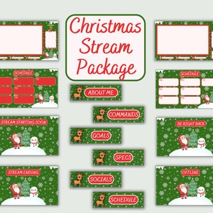 Christmas Twitch Overlay Stream Package | Christmas Twitch Overlay | Stream Overlay | Instant Download