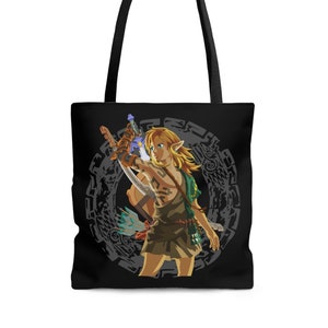 LOZ - Tears of the Kingdom Tote Bag - Black - Small, Medium, & Large