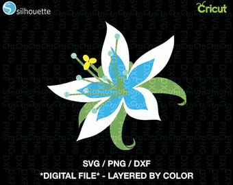 Silent Princess gelaagde SVG Flower Design - The Legend of Zelda - SVG - PNG - DXF Cut-bestand voor Cricut/silhouet
