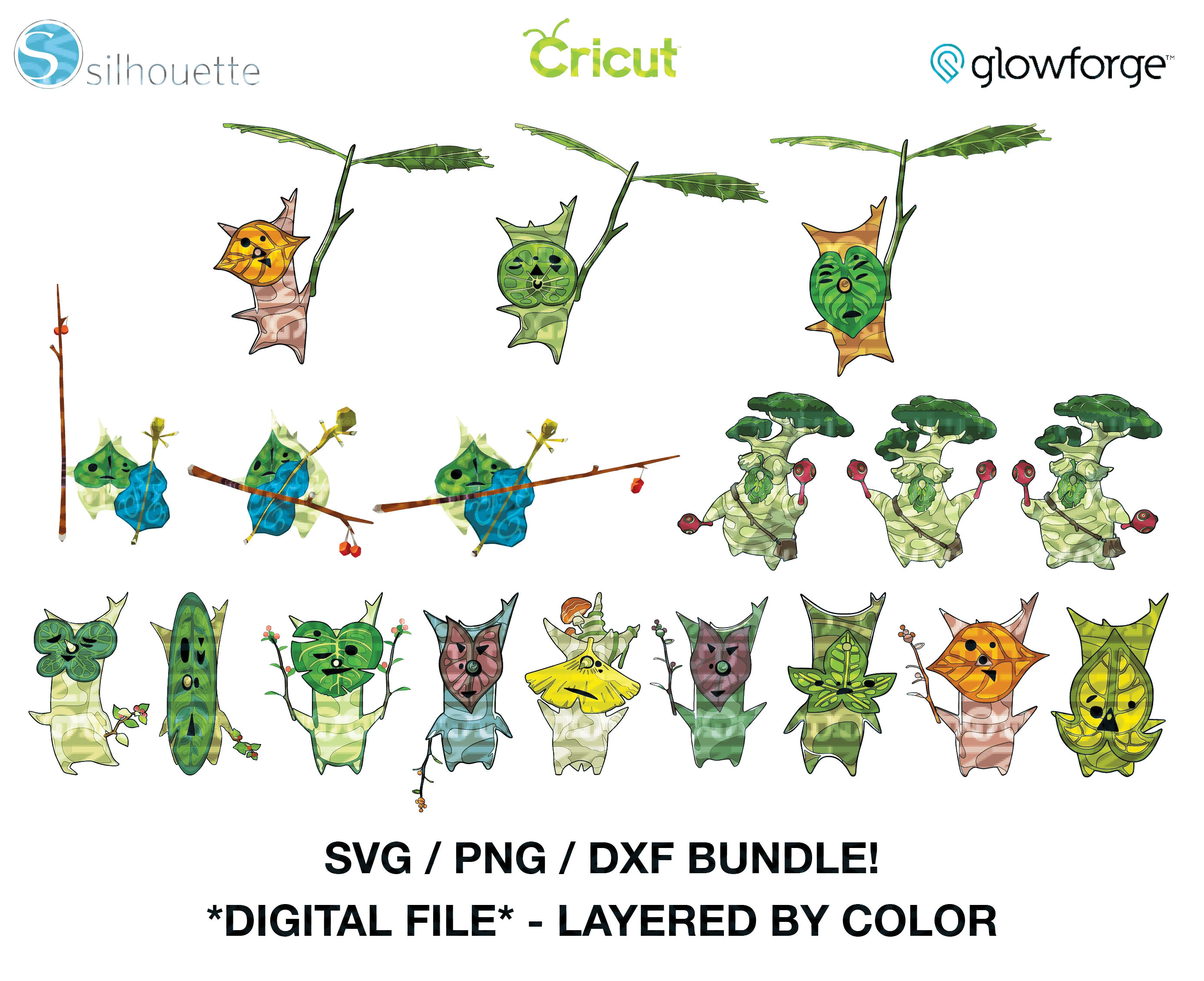 Super Korok Design Bundle - Legend of Zelda SVG - PNG - DXF Cut