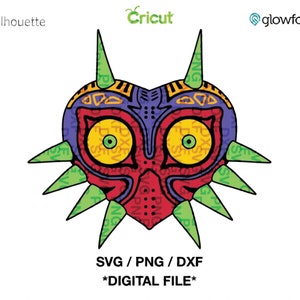 Majoras Mask - Legende von Zelda Layered SVG - PNG - DXF Schnitt Datei für Cricut - Print & Schnitt - Silhouette - Glowforge