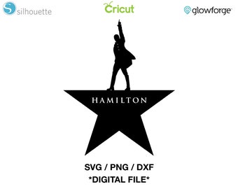 Hamilton Logo SVG - PNG - DXF Cut and Engraving file for Cricut/Silhouette/Glowforge