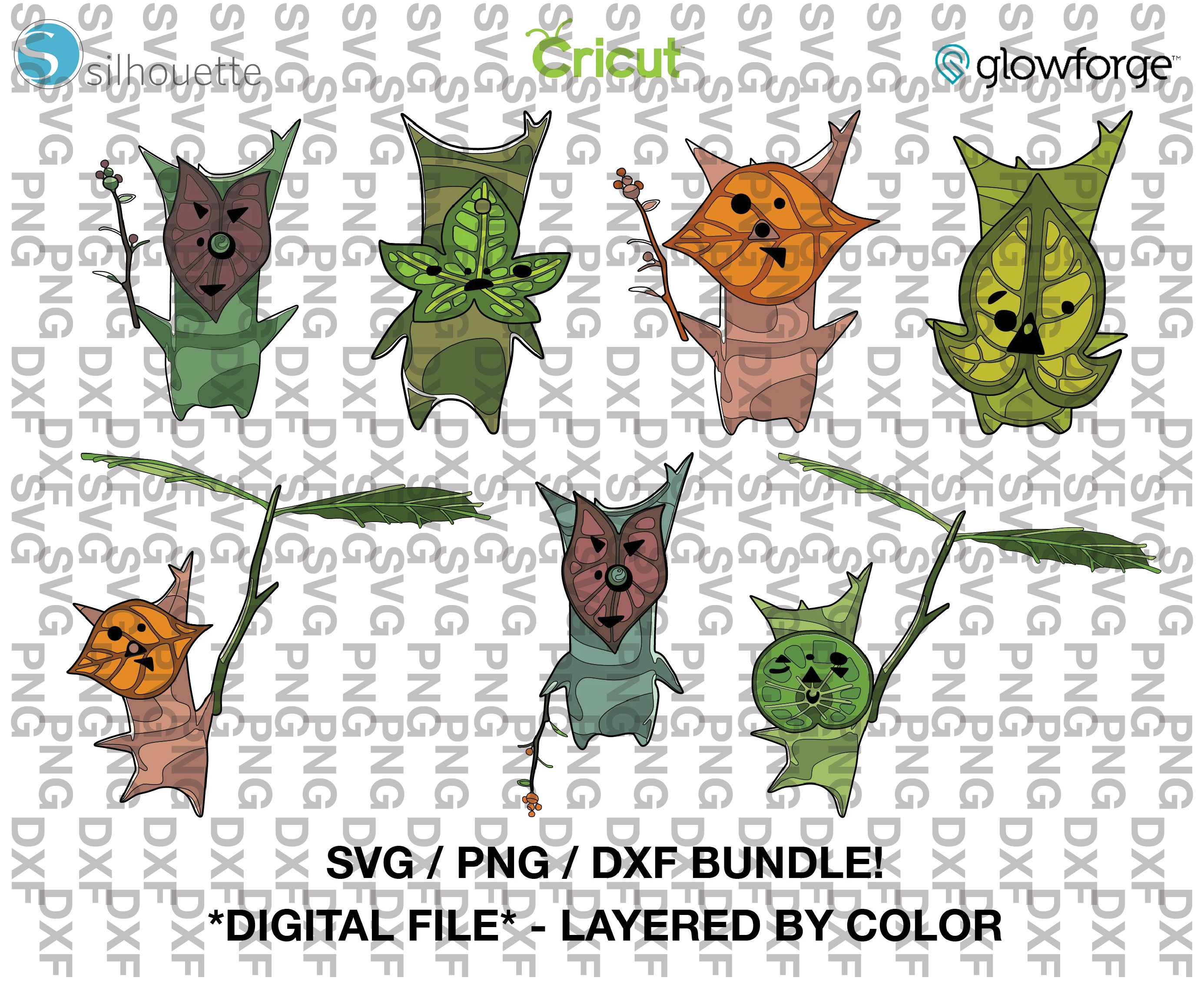 Korok Design Bundle - Legend of Zelda SVG - PNG - DXF Cut Files