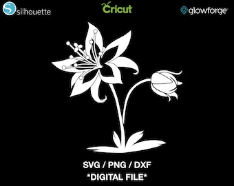 Stylized Silent Princess Flower Design  - The Legend of Zelda - SVG - PNG - DXF Cut file for Cricut - Silhouette - Glowforge