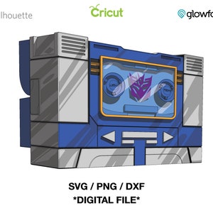 Soundwave Detailed Illustration - Transformers SVG - PNG - DXF file for Cricut Print & Cut - Silhouette - Glowforge  -Laser engraving