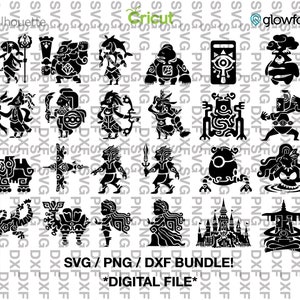 Updated! Hyrule Warriors Legend of Zelda Age of Calamity Artwork Bundle SVG - PNG - DXF File for Cricut / Silhouette / Glowforge